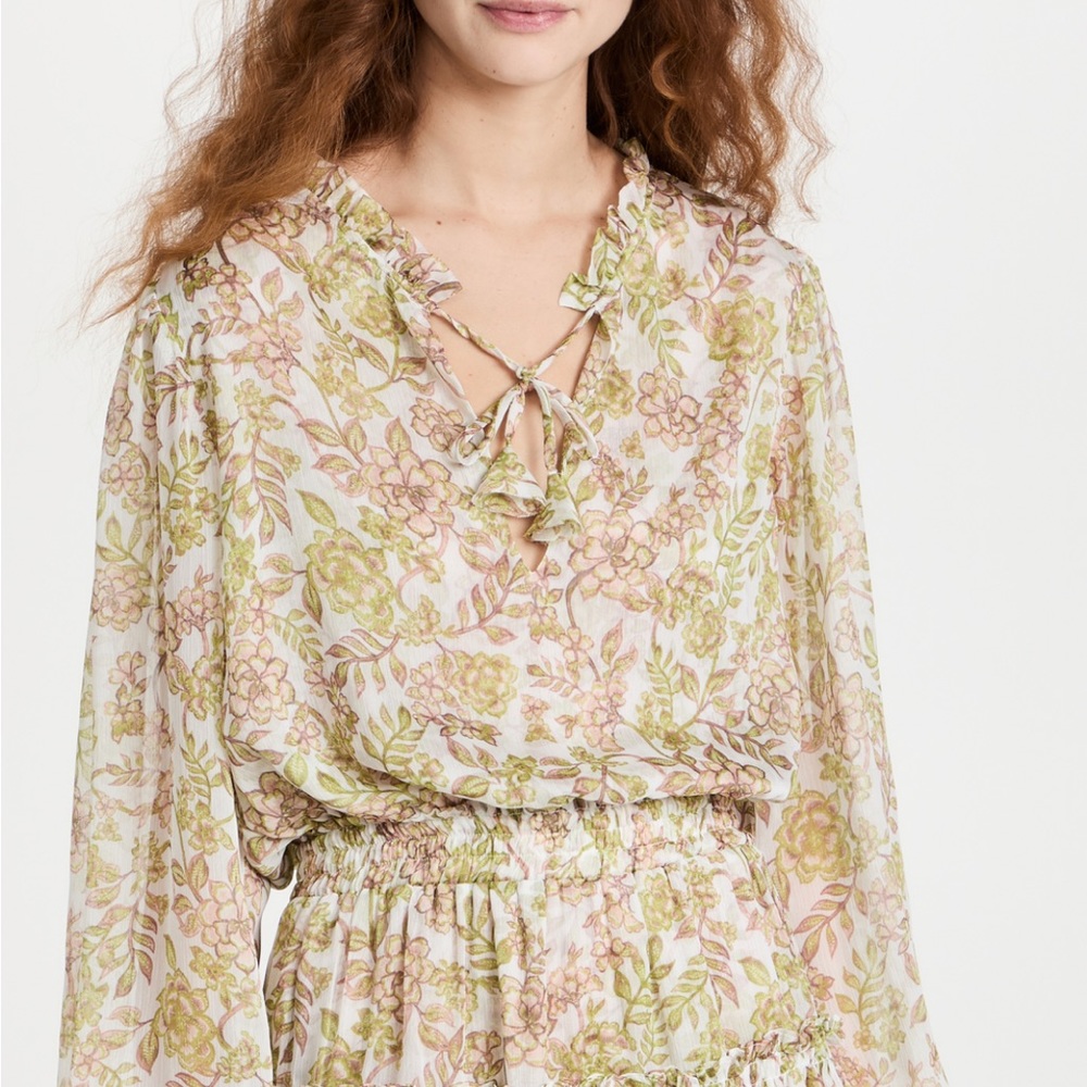 MISA Lorena Dress Green Goddess